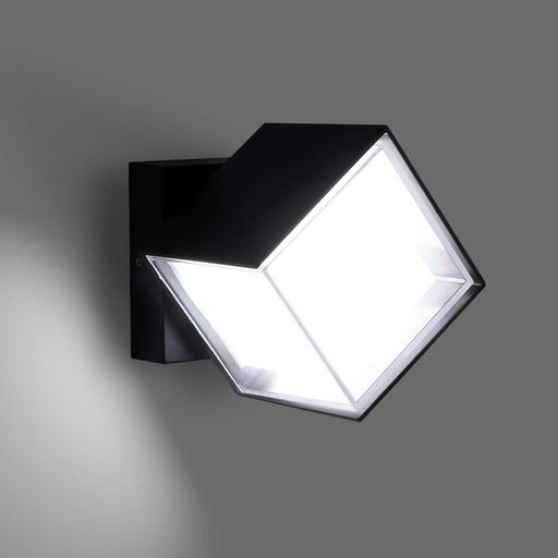 tniopslifeLED玄関ライトポーチライト外灯おしゃれレトロ防雨型省エネled門柱灯廊下照明器具門柱灯庭園灯玄関照明廊下(ブラック方形クールホワイト)