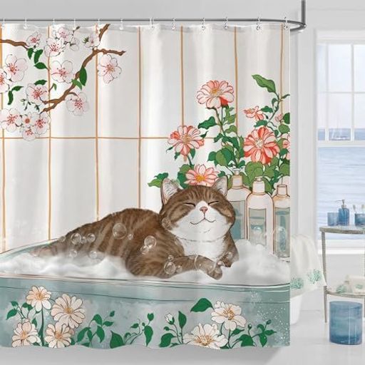 【優れた品質】シャワーカーテンはポリエステル製で柔らかくて手触りよく、耐久性があり軽量な素材です。美しい花柄で、自然に近い気があります。 【シャワーカーテン】サイズ180x180cm。吊り下げ用のリングが12個付属しており、取り付けが簡単です。標準サイズのストレートおよびカーブしたシャワーロッドに適しています、よく固定できます。 【お手入れ簡単】洗濯機で直接洗うことができ、色あせや縮みがなく、長寿命です。アイロンをかけると折り畳みしわがなくなり、より美しくなります。 【防水・防カビ】ポリエステルの生地で作られており、快適な感触、速乾性、洗濯可能です。防水防カビ処置済みにより、衛生的で清潔感に保つ、安心使用できます。 【花柄デザイン】このカーテンは、自然に近い花柄系プリントが施されており、バスルームを明るく自然に近い気があります。シャワーカーテンとしてだけでなく、部屋の仕切りや更衣室、棚の目隠しにもお使いいただけます。