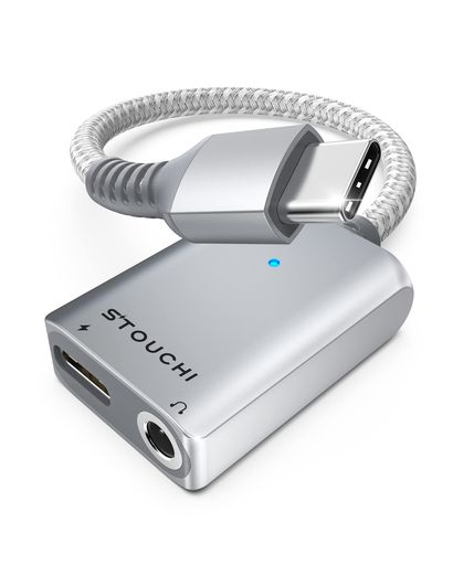 USBTypeCto3.5mmイヤホン変換アダプターStouchi2in1DAC搭載24bit/96kHzHi-Fi音質30W高速充電PD/QC対応幅広い交換性高耐久編組ナイロンケーブルアルミ製タイプCイヤホン変換ケーブル