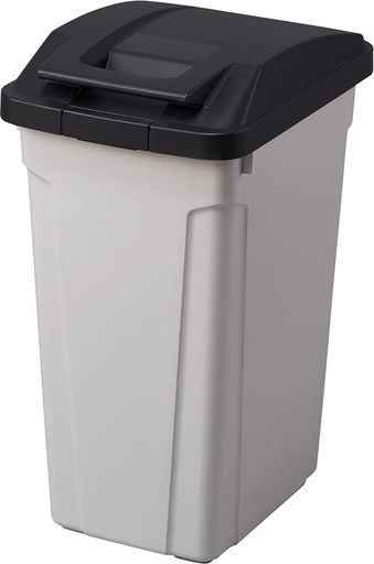 乐天商城 - アスベルゴミ箱日本製屋外フタ付ロック付きハンドル付分別ダストボックス45Lブラック幅31.5x奥行42.3x高さ61.8cm