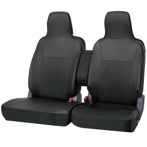 ボンフォーム(BONFORM)シートカバーレザーマッチ抗菌防臭サイドエアバッグ対応軽ベンチ前席用ブラック4041-59BK