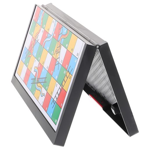 SAFIGLEヘビとはしご3Dボードゲーム折りたたみ磁気盤21.8x20.4x2cm軽量182gマルチカラーマグネット駒親..
