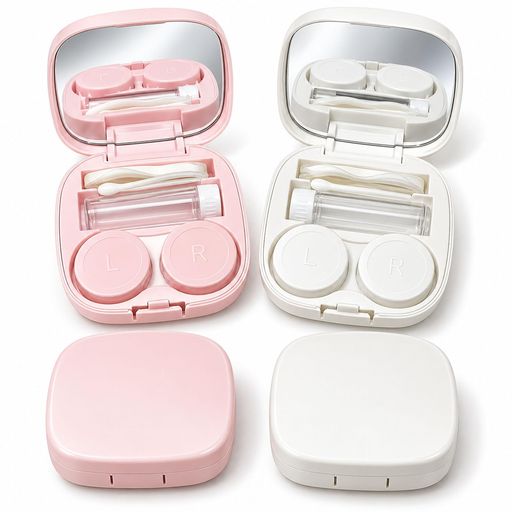 👁️ 5点セットで必要なものが全て揃う レンズケース本体、洗浄液ボトル、ピンセット、装着器具、コンパクトミラーがひとつに。別々に用意する手間がなく、購入後すぐに使い始められます。 🔤 L/R表示で左右間違い防止 レンズケースの蓋には大きく見やすいL(左)とR(右)の刻印が。うっかり左右を間違える心配がなく、毎日のレンズケアがスムーズです。 🧳内蔵ミラーで外出先でも便利 ケースの内側には上質なミラーを搭載。トイレや洗面所がなくても、どこでも簡単にレンズの着脱ができます。化粧ポーチ感覚で持ち運べます。 🧳 コンパクトで携帯に優しいサイズ 約6.95cm角の手のひらサイズ。バッグやポーチの隙間にすっきり収まり、旅行や出張、お泊まり会などでも荷物になりません。 🧼 清潔を保ちやすいシンプル構造 レンズケースは洗いやすく、ピンセットや装着器具もサッと水洗い可能。衛生的に使えるので、目の健康を守る習慣が続けられます。