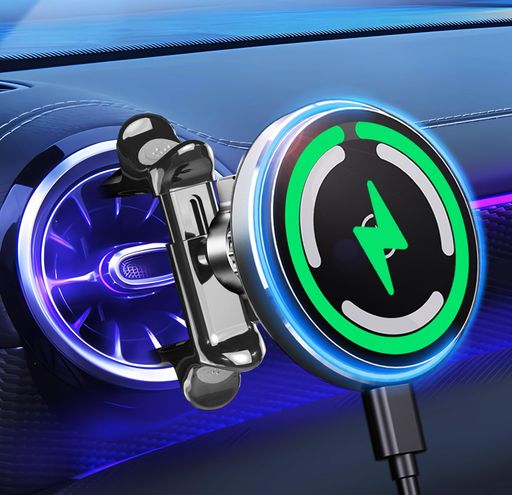 【2025革新/丸型吹き出し口適応・超強磁力】LIFMAGICMagsafe車載充電器丸型エアコンマグネットスマホホ..