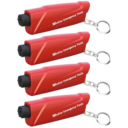 4個入多機能窓割れハンマー4in1緊急脱出用ハンマー水中適用安全ハンマーシートベルトカッター付き自動..