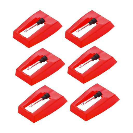 レコードプレーヤーニードル6本パックダイヤモンド交換用スタイラスビニールレコードプレーヤーIONJens..