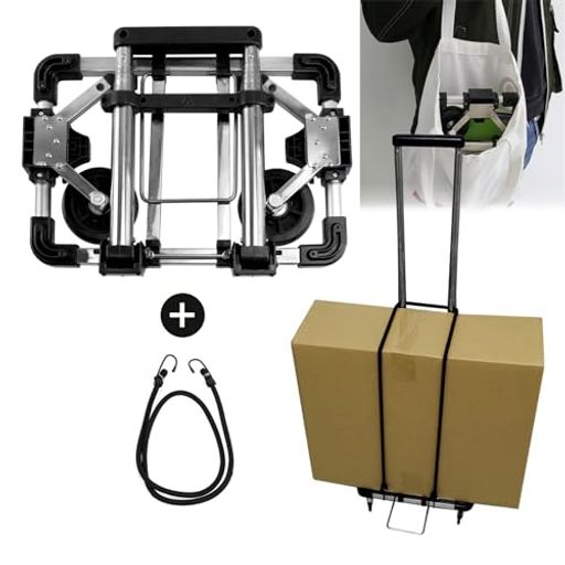 KOBSAINFキャリーカート台車折り畳み軽量ポータブルショッピングカートA4サイズほとんどのバックパック..