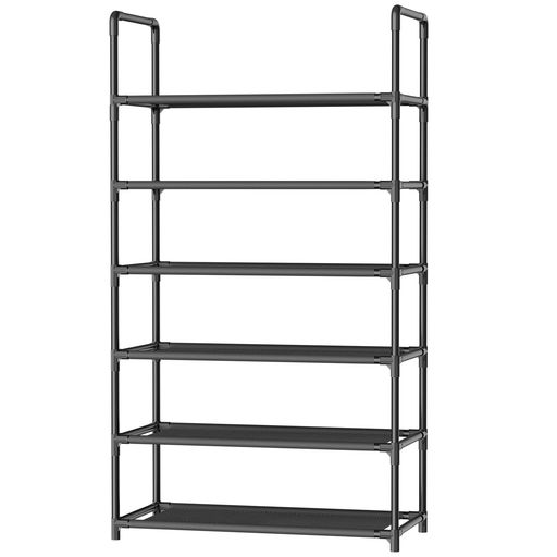 Rakuten - シューズラック6段幅60x奥行28x高さ105cm大容量12~18足靴置き収納分割可能スリム靴箱下駄箱靴入れ省スペース玄関簡単組み立て工具不要