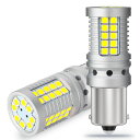S25LEDシングルS25LEDバックランプホワイト爆光S25シングル球ピン角180度後退灯48連3030SMD2200lm360°発光国産車適用車検対応DC12V-24V車用無極性(2個入り)