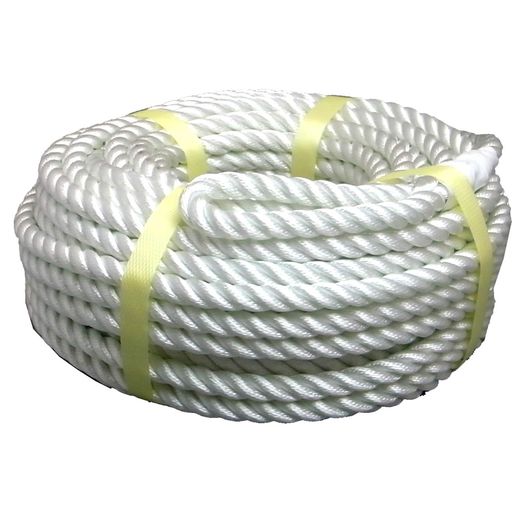 まつうら工業ウインチ用ナイロンロープ3打ち16mmx50m両端アイ加工NR-3STRAND-16-50