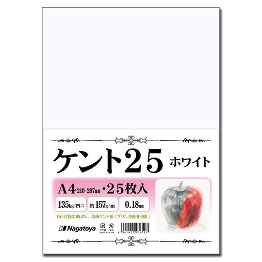 Nagatoya Shoten Premium Kent Paper <Kent 25> Sketch, Illustration, Manga, Comic Paper 135kg A4 White (x2)