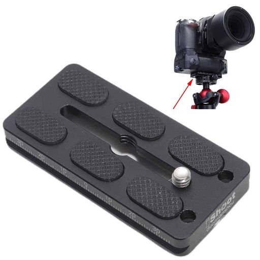 iShoot 8cm バッテリーグリップ付き大型カメラボディ用クイックリリースプレート, Canon EOS 1D 1Ds 1DXシリーズ、Nikon D1 D2 D3 D4 D5 D6シリーズ、およびArca-Swiss