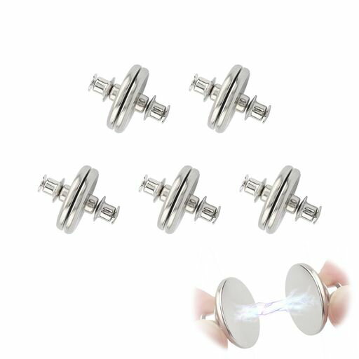 Mikankawaカーテン隙間防止カーテンクリップ磁気バックル両開き対応5ペア隙間快速取付光漏・覗き見防止..