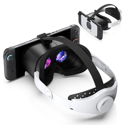 STARTRCGAMESゲーム機用アップグレード版VRヘッドセット、調整可能なHDレンズと快適なヘッドストラップを備えたバーチャルリアリティVRゴーグル、バーチャルボーイ3Dゴーグル(ブラック&ホ…