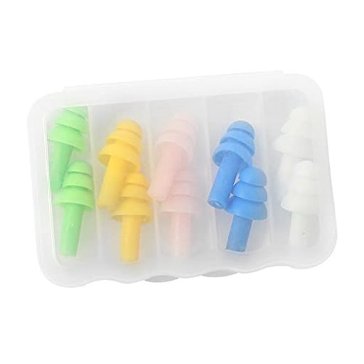 耳栓安眠みみせん耳せん【5ペア】「5色」睡眠勉強【安定のフィット感!】音を遮断したいときに最適なア..