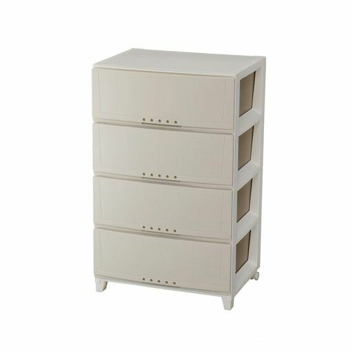 サイズ:幅54x奥行42x高さ88cm 重量:6.8kg 材質:本体/ポリプロピレンキャスター/ナイロン 引出し容量:約30.1L 引出収納目安:1段につきトレーナー約8枚 引出間口:29cm シャツがきちんと2列入る横幅サイズ 前脚&am...