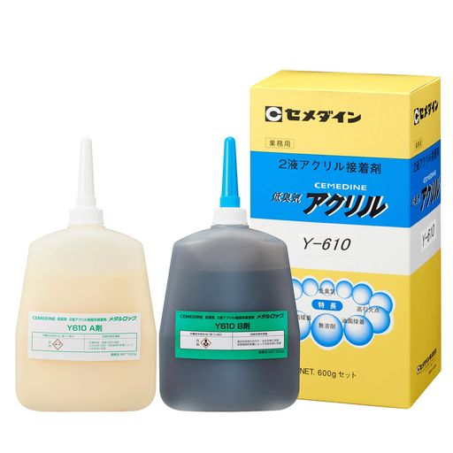 修理 ユニット数1.0 主成分:変成アクリル樹脂 仮固定時間(23°C):6分 可使時間:3分 2液混合型 色(A剤/B剤):白色/灰色