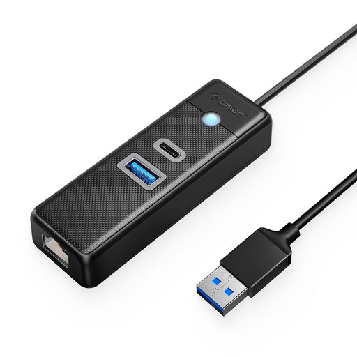 ORICO 3-in-1 USBハブ 有線LANアダプター 2.5Gbps対応 USB-C/USB-A/RJ45ポート搭載 5Gbps高速データ転送 コンパクト ポケットサイズ 在宅勤務 出張 カフェ作業 オンラインゲーム 対応 Mac Windows