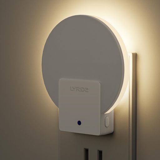 Lyridzセンサーライト室内コンセントバックライト型常夜灯明るさ調節可足元灯明暗センサー夜間常時点灯..