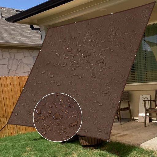 XiaZ日除けシェード2層撥水防水加工雨よけ防水サンシェード400Dポリエステル強度UPPU塗装接合部水漏れ..