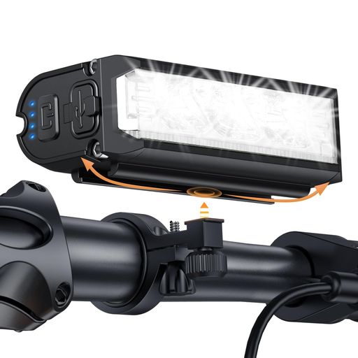 ONVIAN(オンビアン)2000ルーメン自転車用ヘッドライト充電式4つのLED自転車ライトモード夜間走行用頑丈..