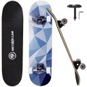 METROLLERスケートボード31x8インチ高精度ABEC-9ベアリング採用95Aウィール集中力や平衡感覚育成スケボー初心者に大人/若者/子供用T字レンチ付き