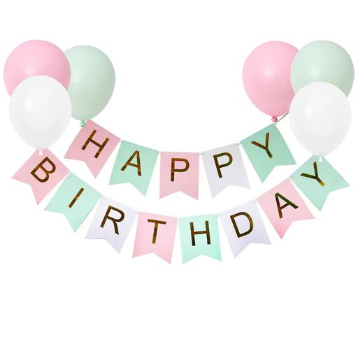 ZHUHAOYUNバースデーバルーンセットHAPPYBIRTHDAYガーデンキラキラ紙くず風船おしゃ ...