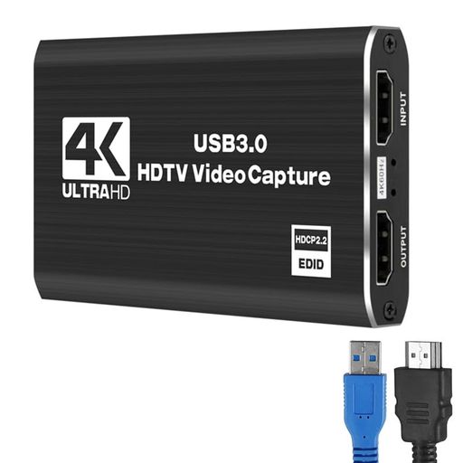 4K HDMI ビデオキャプチャカード 60FPS USB 3.0 ゲームキャプチャデバイス ストリーミング/録画用 PS5/PS4/Xbox/Nintendo Switch/OBS/PC対応 低遅延