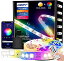 IKERYLEDテープライト5M-間接照明オシャレストリングラインテープライトledlight-リモコン+アプリ版RGB..