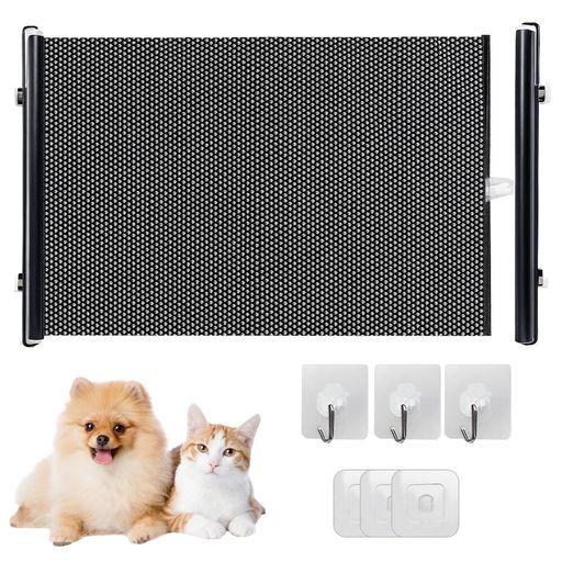 TFTペットゲート兼用125cmx40cmロール式犬猫用簡単設置逃亡防止適切な入口部屋キッチン出入り口階段に..