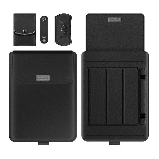 ノートパソコンケース薄型PCスタンド機能ノートパソコンカバー3つ折りスタンド折りたたみ式ミニポーチ付き360°保護PCケース耐衝撃ノートパソコン収納バッグ学校仕...