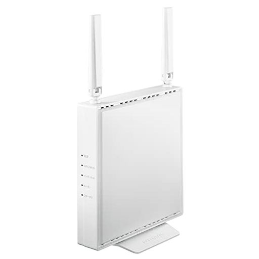[特長]可動式アンテナを搭載し、Wi-Fi電波を好きな方向に飛ばせるWi-Fi 6ルーター [添付品]ACアダプター/LANケーブル/設置用スタンド/取扱説明書/設定情報シート [スピード]1201+574Mbps [機能]ビームフォーミングW/MU-MIMO/IPv6ブースト [サイズ/重量]70(W)x145(D)x245(H)mm /約340g