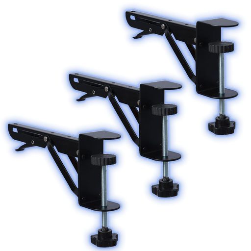 AiUToGo高さ10cmの大きなクリップ口デスクエクステンダー折りたたみパンチング不要クランプ金具デスク..