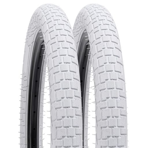 YunSCM2本202.125タイヤホワイト20x2.12552-406自転車タイヤカラー適用20インチ2.125マウンテンバイク、クロスバイクY-221(白)