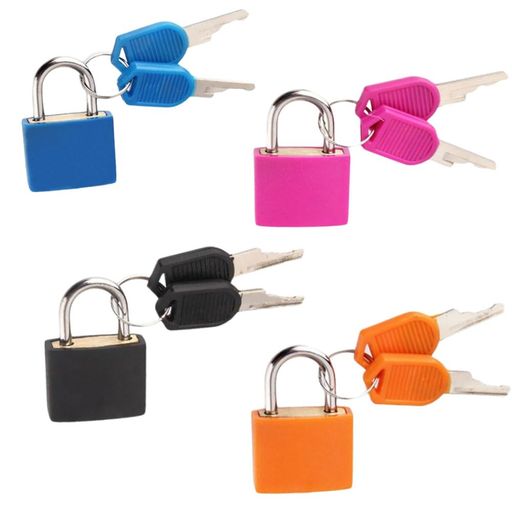 4個南京錠キーック南京錠セキュリティロックかわいい小型便利学校企業倉庫荷物