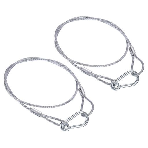 PATIKILセキュリティワイヤー31.5”/80cm2個入り3.3mmフレキシブルセキュリティワイヤーロープロックダ..