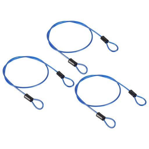 PATIKILセキュリティワイヤーセキュリティワイヤー荷物ロックワイヤー2.5mmx0.5m3本コーティングダブル..