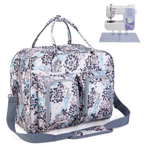 Teamoyミシン用キャリングケース底板付きミシン収納ケースタンポポ