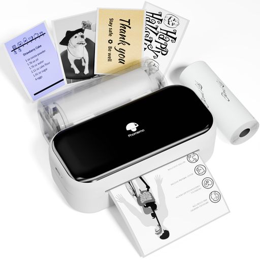 PhomemoM03スマホ対応サーマルプリンターモバイルプリンター53mm・80mm用紙対応ポータブル型フォトぷり..