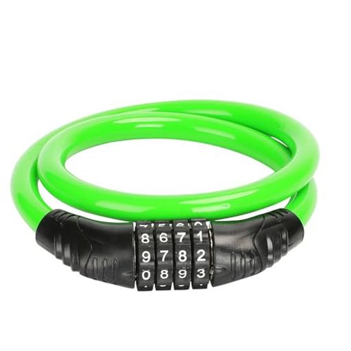 QEZEZA自転車鍵ワイヤーロック4桁ダイヤル式サドルロック長60cm直径11mm南京錠ロードバイク鍵自転車ワ..