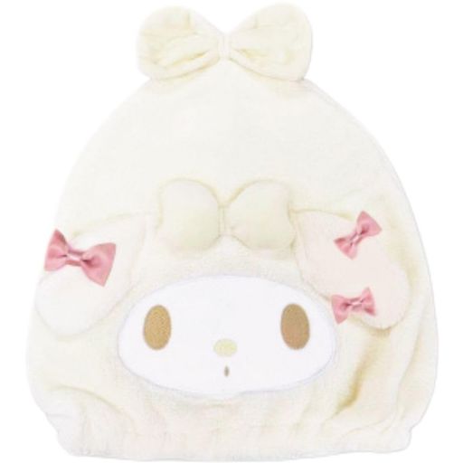 乐天商城 - 畑山商事サンリオ三角ヘアキャップホワイトキャラクター吸水タオル地ドライキャップ洗顔用かわいいマイメロディ約H30xW20cm