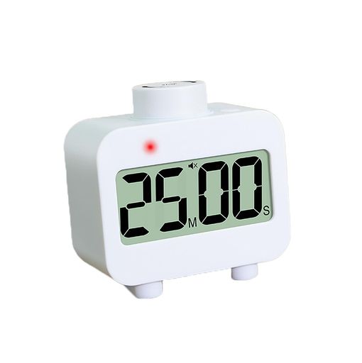 タイマー勉強用無音キッチンタイマー料理用ワンボタンノブ操作簡単カウントダウン/カウントアップ70db..
