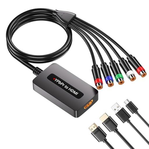 コンポーネント to HDMI 変換器、YPBPR to HDMI コンバーター PS2、NGC、Wii、Xbox HDTV 出力対応