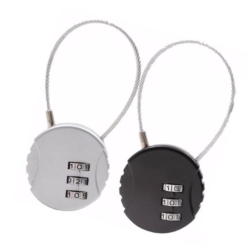 BLOOPICワイヤー式南京錠ワイヤーコードロック(2個セット)高セキュリティコードダイヤル式ワイヤーロッ..