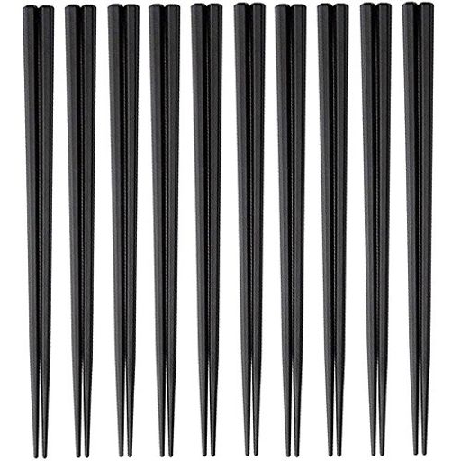 大黒工業六角箸23cm黒10膳セット業務用リユースSPS日本製