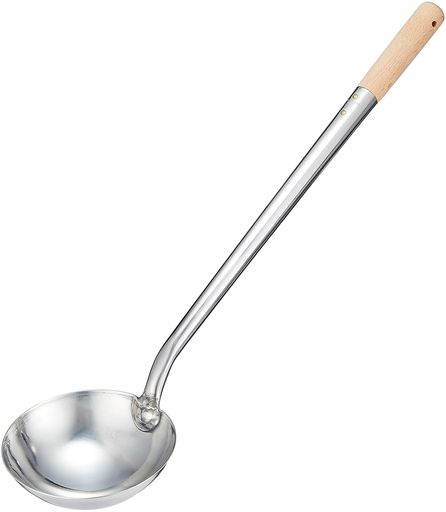 Soup Ladle （Holed） - 遠藤商事業務用中華お玉中本体18-0ステンレスハンドルブナ日本製ATY11002