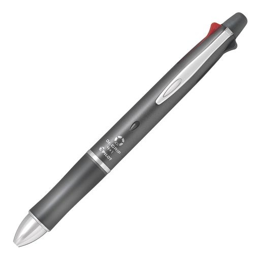 パイロット マルチファンクションペン Dr. Grip 4+1、0.5mm Acroインクボールペン、0.5mmシャープペンシル、グレー。 BKHDF1SEF-GY。 グレーのボディ。 対象年齢: 成年