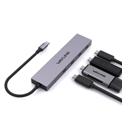 WAVLINK 4-in-1 USB C ドッキングステーション USB3.2 Gen2 10Gbps USB-C*3 USB-C PD3.0充電・データ伝送ポート*1 ハブ スマホ タブレット ノートパソコンなどに適用 Mac