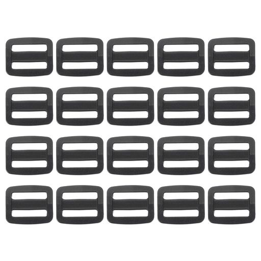 [PATIKIL]プラスチックスライドバックル23mm20個長方形スライダーウェビングストラップベルトアジャス..