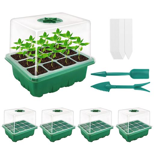 育苗ポット育苗トレイ育苗箱種子トレイ発芽育苗セット育苗ボックス種まき器透明カバー通気性野菜栽培多..